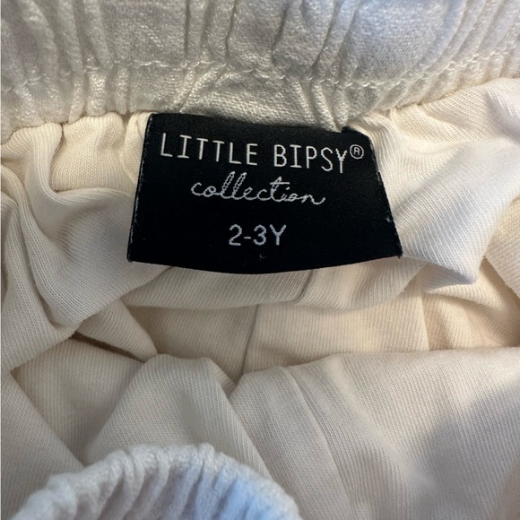 Little Bipsy White Linen Shorts 2-3T - Picture 2 of 4